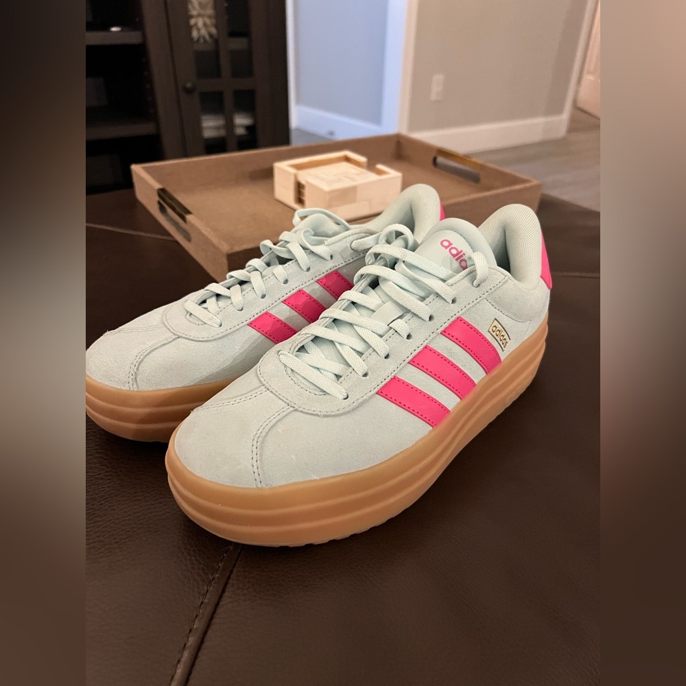 Adidas Platform Women's Pink and Blue Sneakers - new